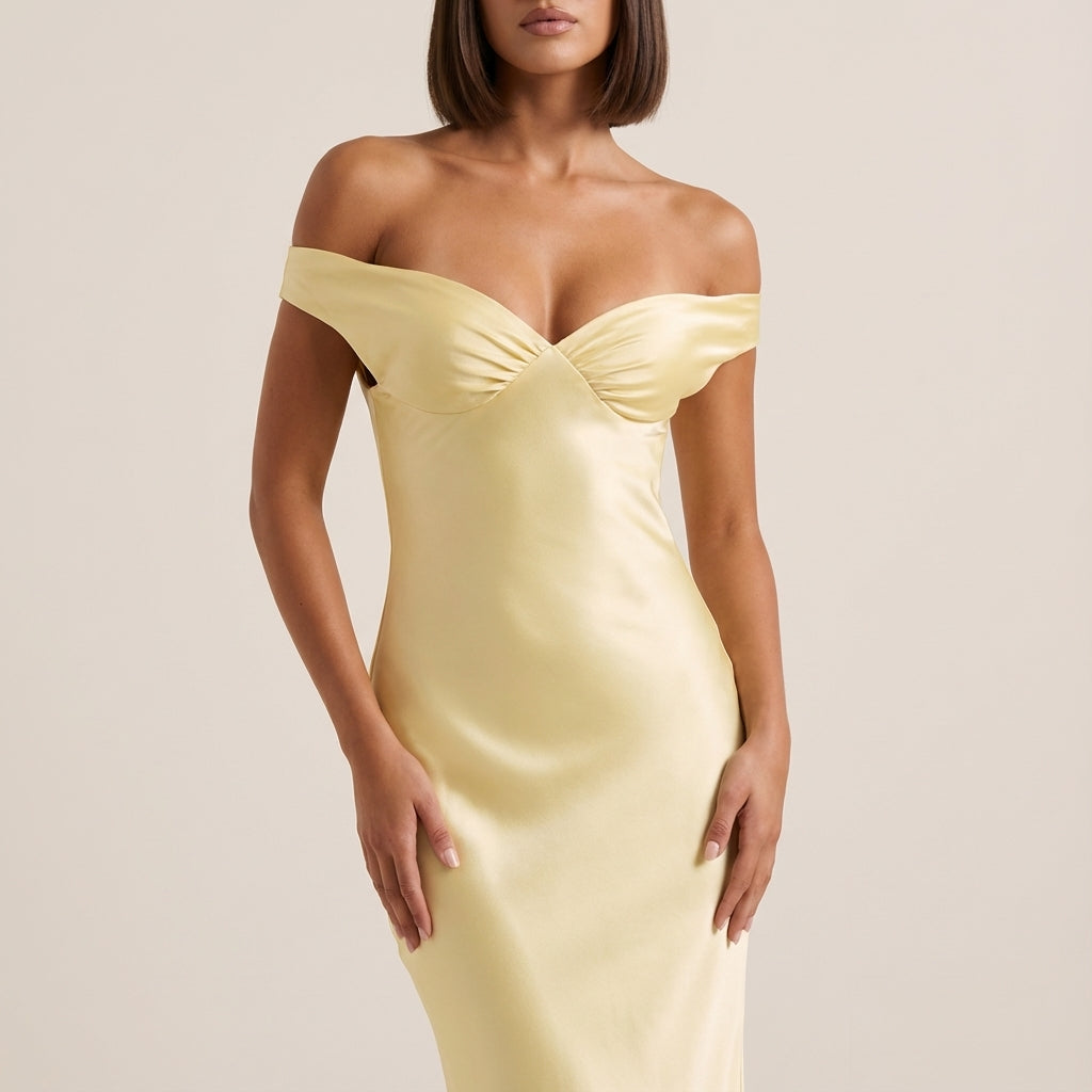 Vestido maxi mujer sin espalda silueta fluida | Eventos nocturnos