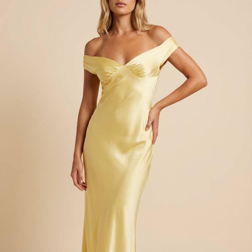 Vestido maxi mujer sin espalda silueta fluida | Eventos nocturnos