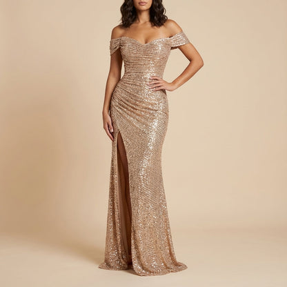 Vestido mujer con lentejuelas color plateado | Uso diario