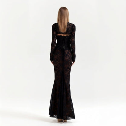 Vestido maxi mujer corsé con estampado floral | Eventos y recepciones