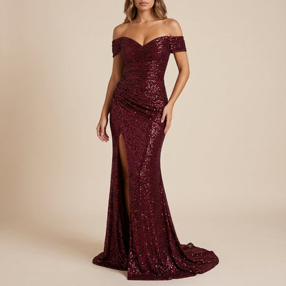 Vestido mujer con lentejuelas color plateado | Uso diario