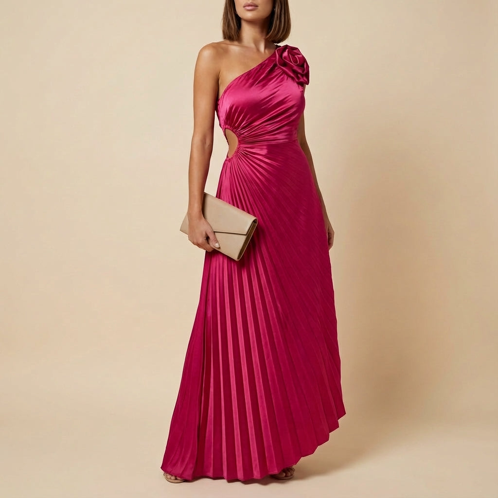 Vestido largo asimétrico de mujer para una ocasión | Para la noche