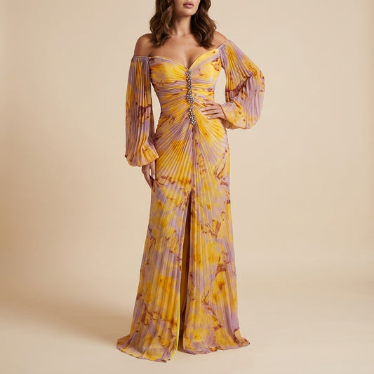 Vestido midi mujer escote en V corsé estructurado | Eventos formales