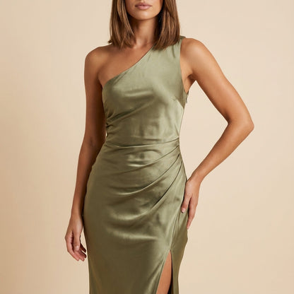 Vestido largo mujer corte asimétrico maxi | Eventos de noche