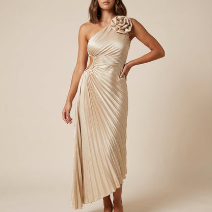 Vestido largo asimétrico de mujer para una ocasión | Para la noche