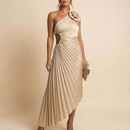 Vestido largo asimétrico de mujer para una ocasión | Para la noche