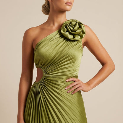 Vestido largo asimétrico de mujer para una ocasión | Para la noche