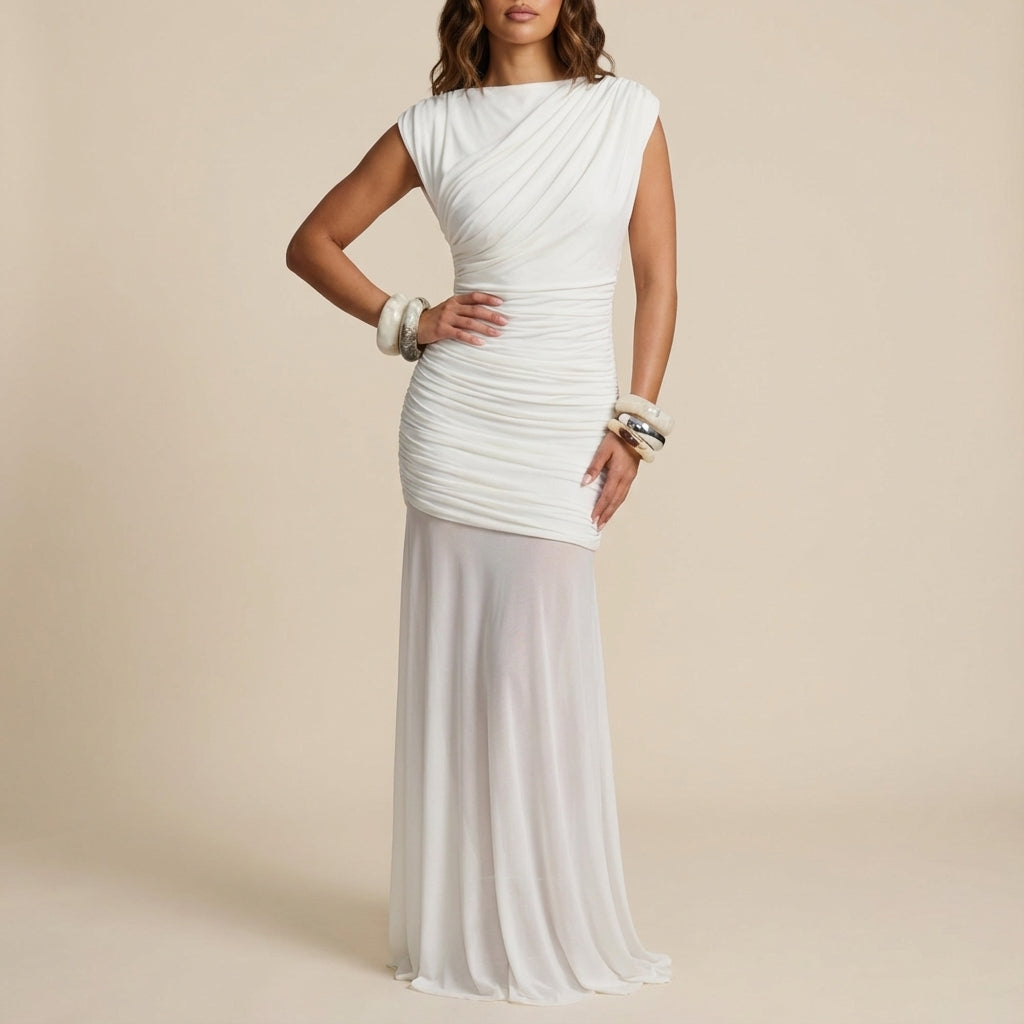 Vestido mujer entallado escote cruzado tonos tierra | Uso diario urbano