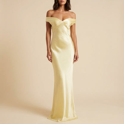 Vestido maxi mujer sin espalda silueta fluida | Eventos nocturnos