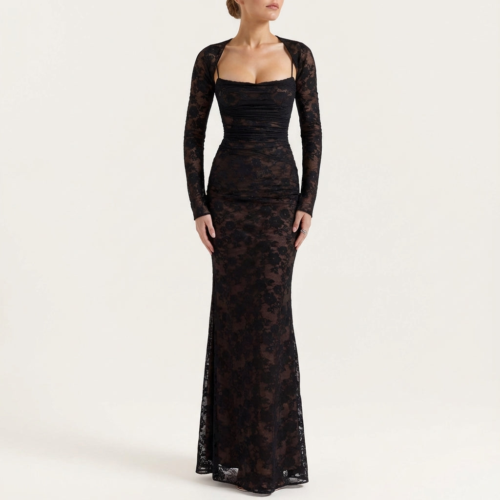 Vestido maxi mujer corsé con estampado floral | Eventos y recepciones