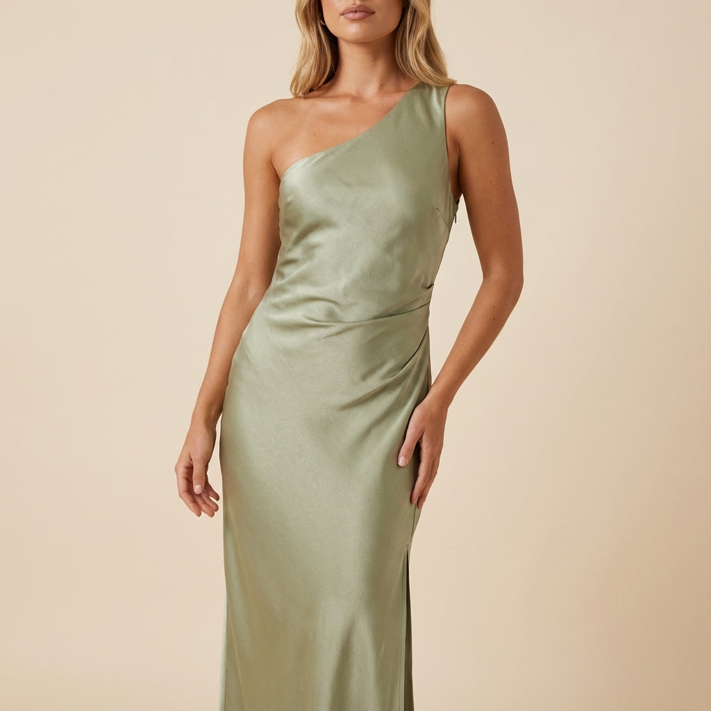 Vestido largo mujer corte asimétrico maxi | Eventos de noche