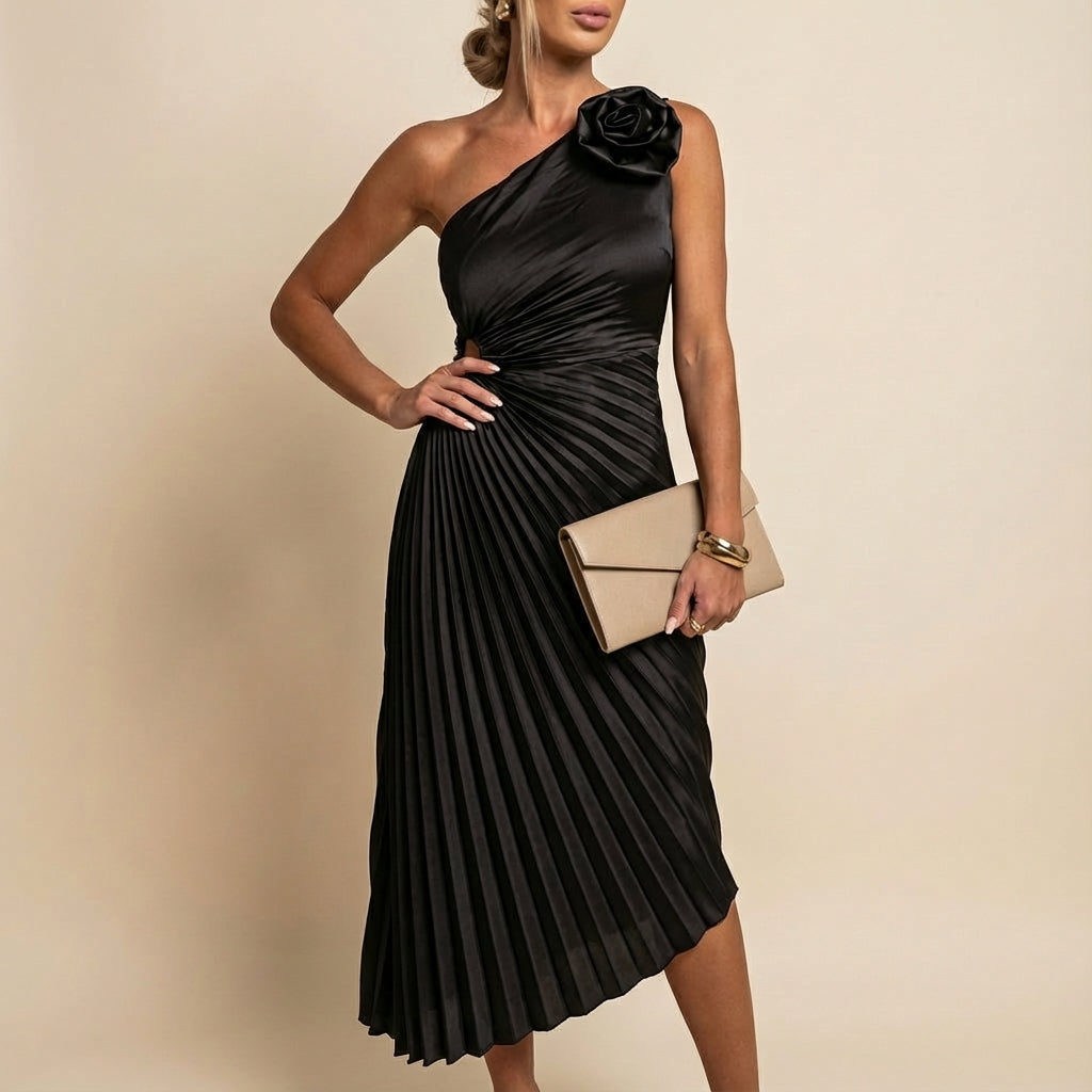 Vestido largo asimétrico de mujer para una ocasión | Para la noche