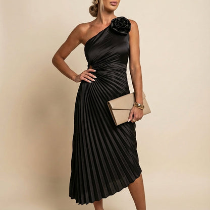 Vestido largo asimétrico de mujer para una ocasión | Para la noche