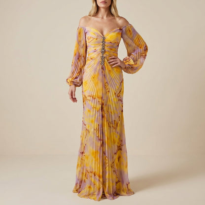 Vestido midi mujer escote en V corsé estructurado | Eventos formales